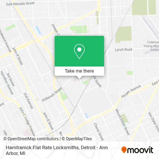 Hamtramck Flat Rate Locksmiths map