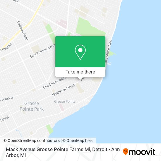 Mapa de Mack Avenue Grosse Pointe Farms Mi