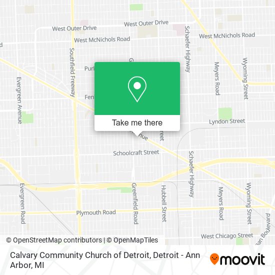 Calvary Community Church of Detroit map