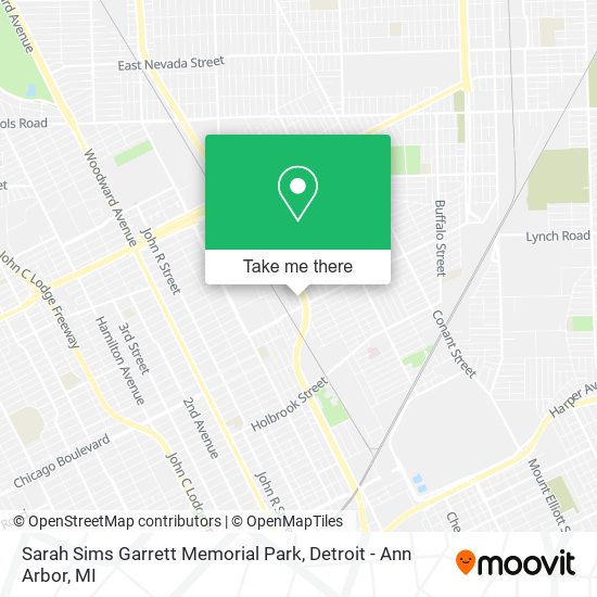 Sarah Sims Garrett Memorial Park map
