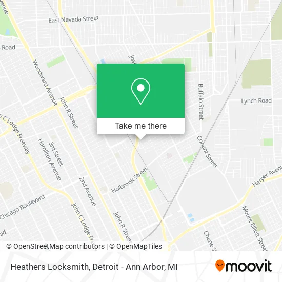 Heathers Locksmith map