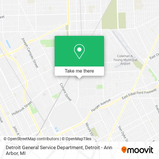 Detroit General Service Department map