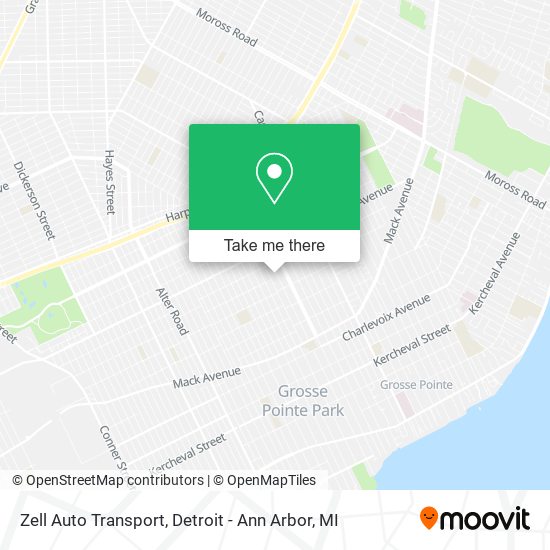 Zell Auto Transport map