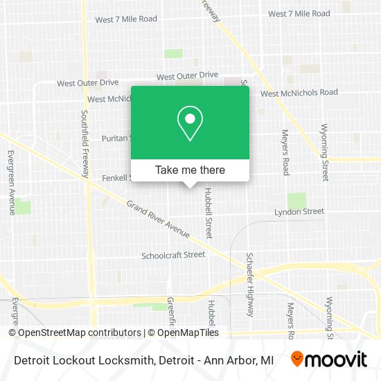 Detroit Lockout Locksmith map