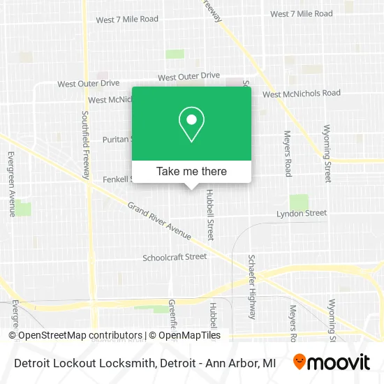 Detroit Lockout Locksmith map