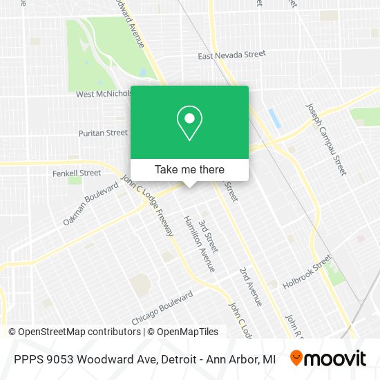 PPPS 9053 Woodward Ave map