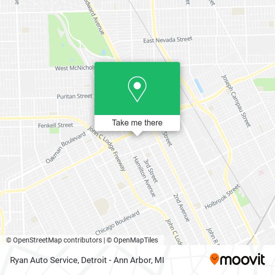 Mapa de Ryan Auto Service