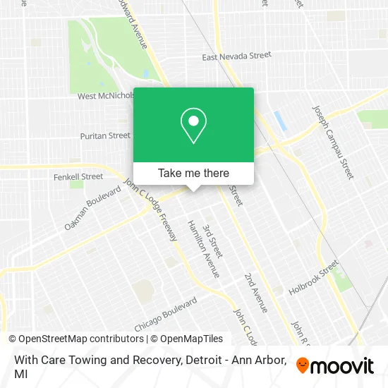With Care Towing and Recovery map