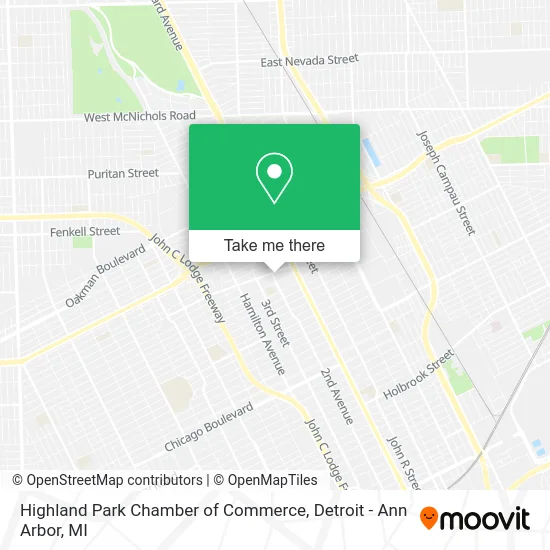 Highland Park Chamber of Commerce map