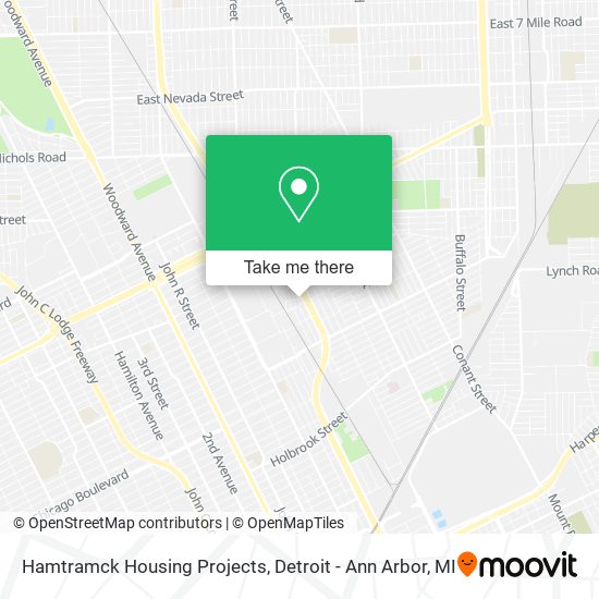 Hamtramck Housing Projects map