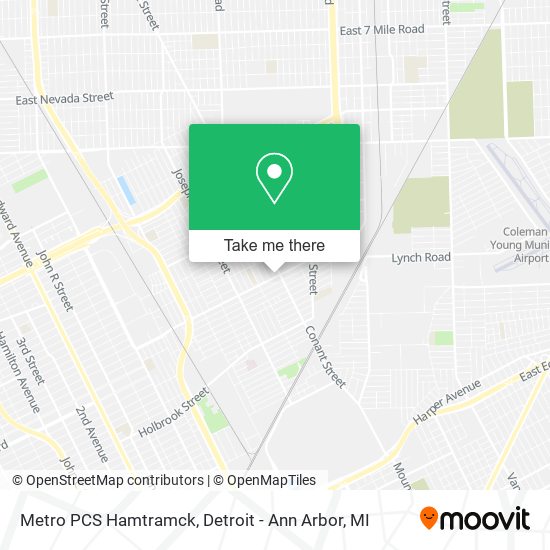 Mapa de Metro PCS Hamtramck