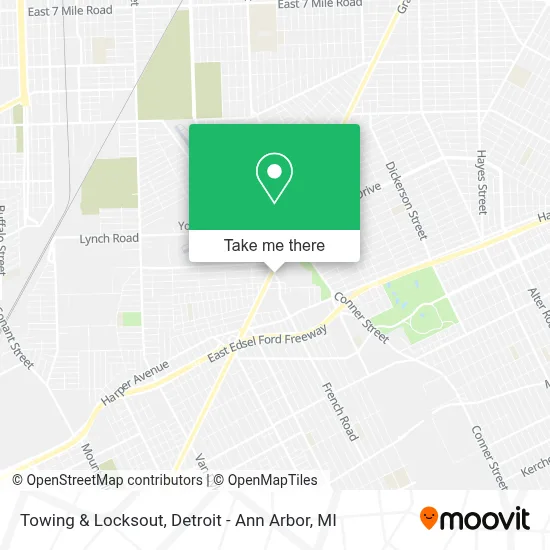 Towing & Locksout map