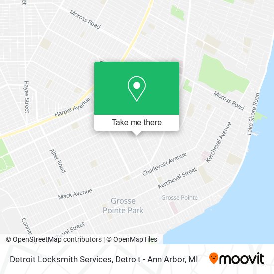 Detroit Locksmith Services map