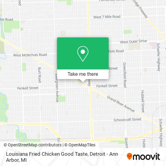 Louisiana Fried Chicken Good Taste map