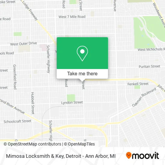 Mimosa Locksmith & Key map