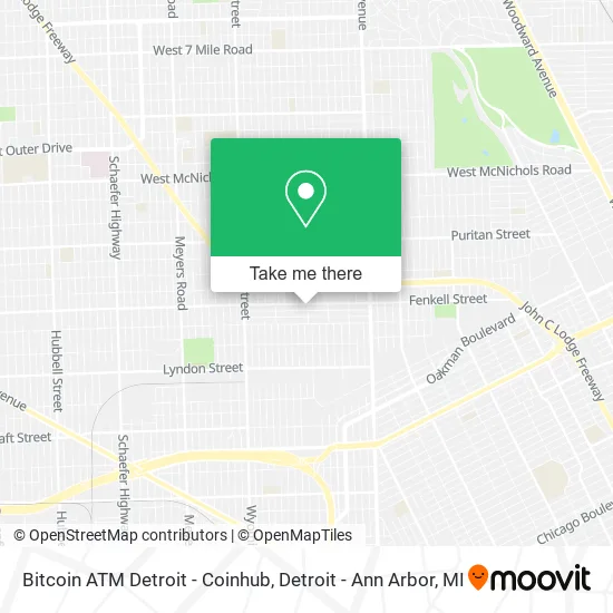 Bitcoin ATM Detroit - Coinhub map