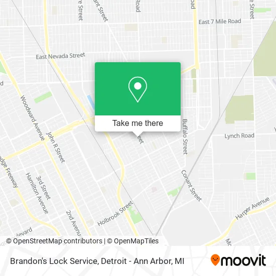 Brandon's Lock Service map