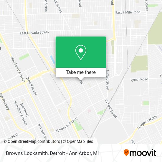 Browns Locksmith map