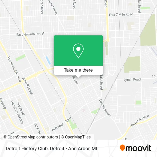 Detroit History Club map