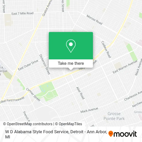 W D Alabama Style Food Service map