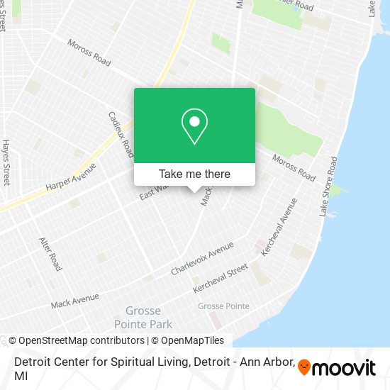 Mapa de Detroit Center for Spiritual Living