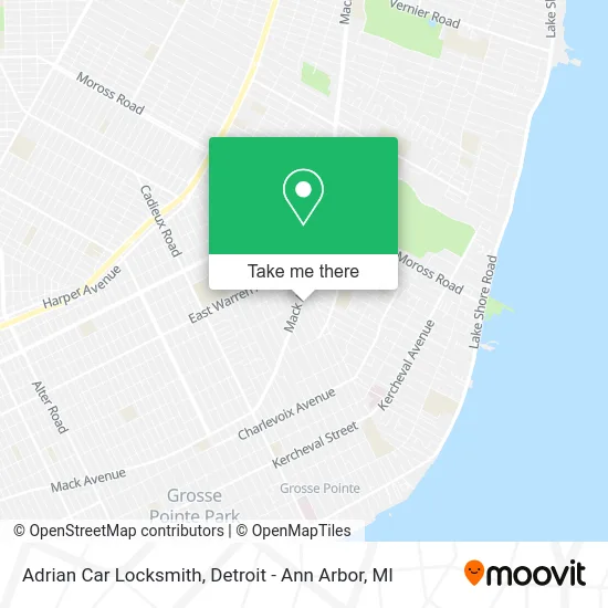 Adrian Car Locksmith map