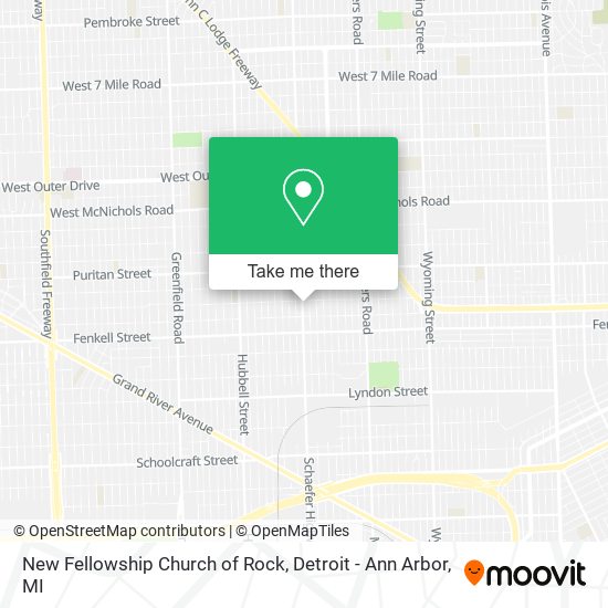 New Fellowship Church of Rock map