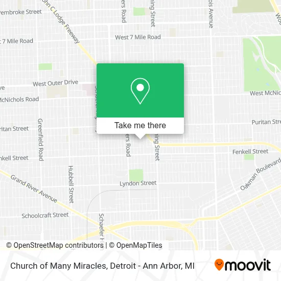 Church of Many Miracles map