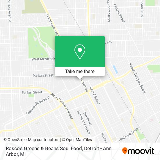 Rosco's Greens & Beans Soul Food map