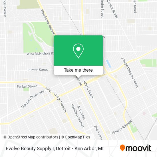 Mapa de Evolve Beauty Supply I