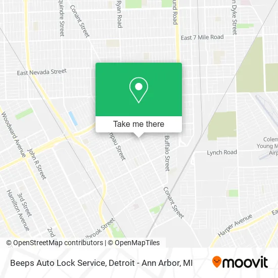 Beeps Auto Lock Service map