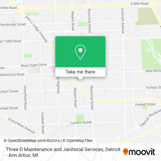Three D Maintenance and Janitorial Services map