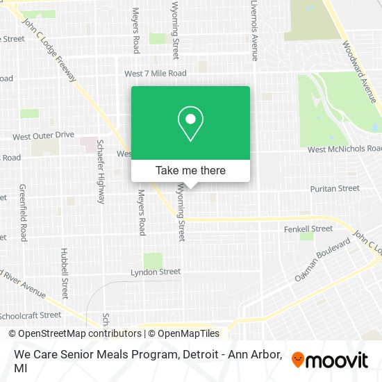 We Care Senior Meals Program map