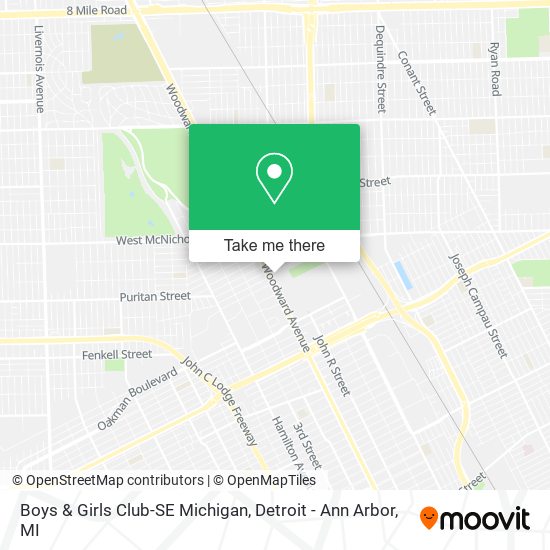 Boys & Girls Club-SE Michigan map