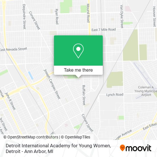 Detroit International Academy for Young Women map