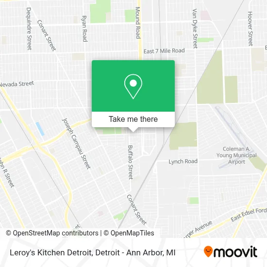 Leroy's Kitchen Detroit map