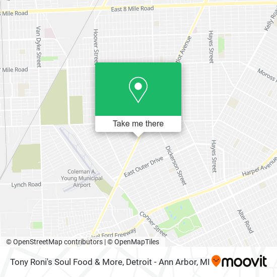 Mapa de Tony Roni's Soul Food & More