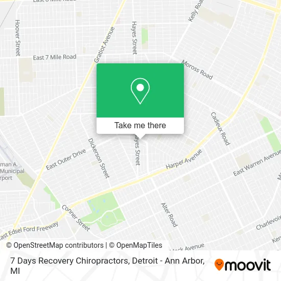 7 Days Recovery Chiropractors map