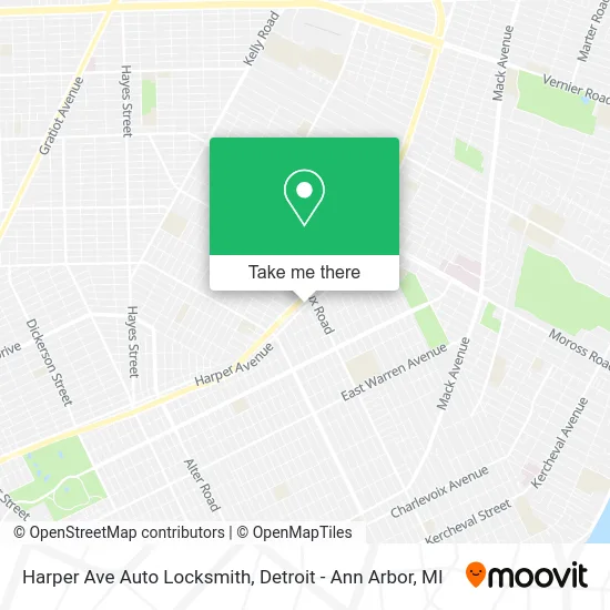 Harper Ave Auto Locksmith map