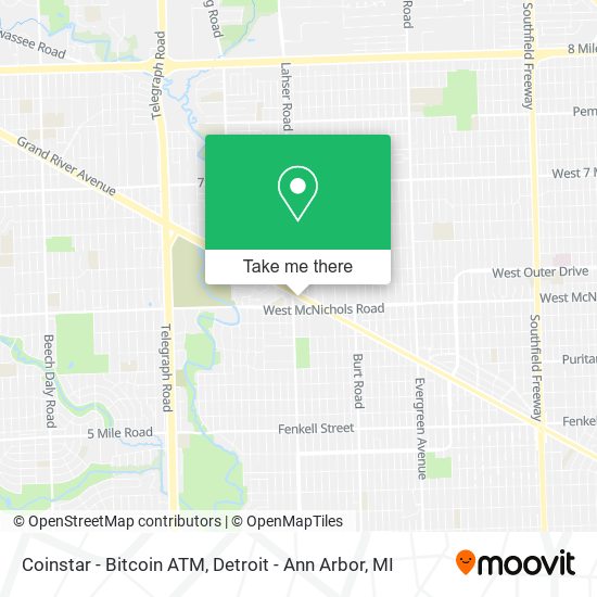 Mapa de Coinstar - Bitcoin ATM