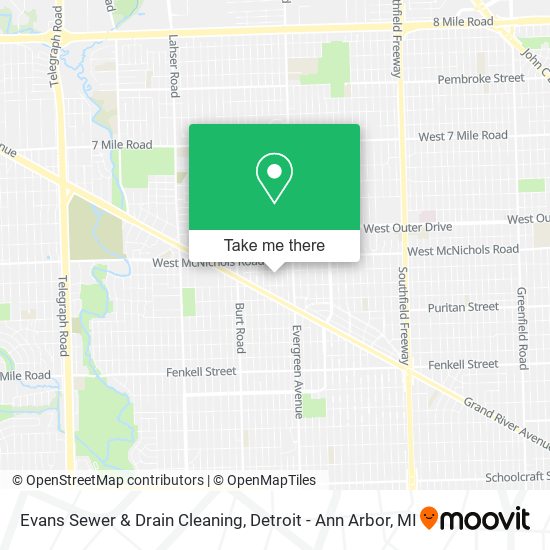 Evans Sewer & Drain Cleaning map