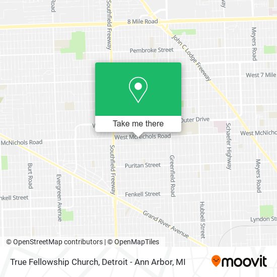 True Fellowship Church map