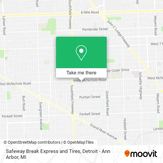 Mapa de Safeway Break Express and Tires