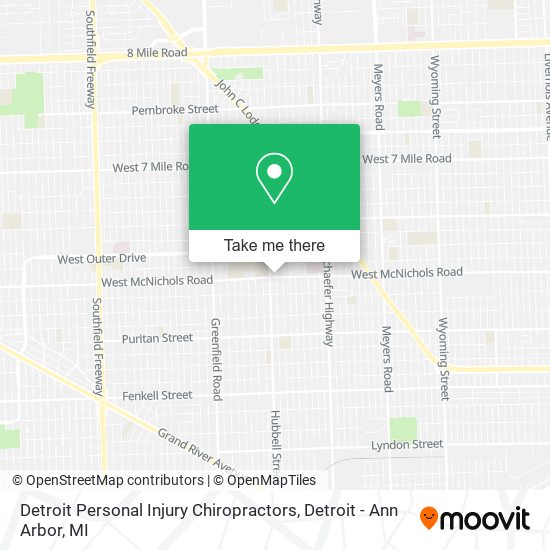 Detroit Personal Injury Chiropractors map