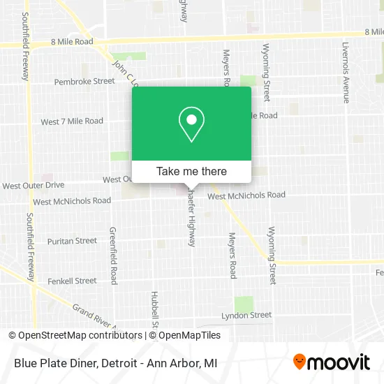 Mapa de Blue Plate Diner