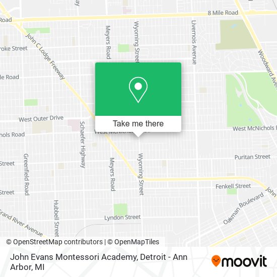 Mapa de John Evans Montessori Academy