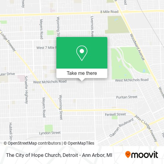 The City of Hope Church map