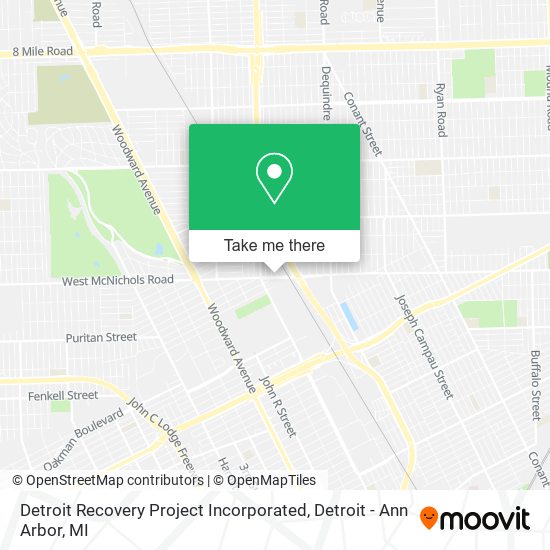 Mapa de Detroit Recovery Project Incorporated