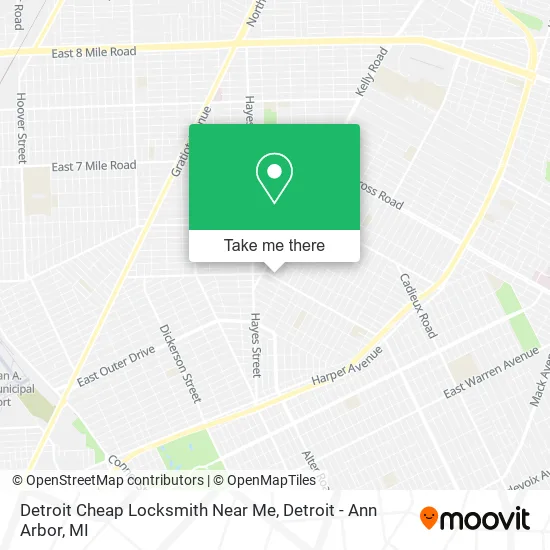 Detroit Cheap Locksmith Near Me map