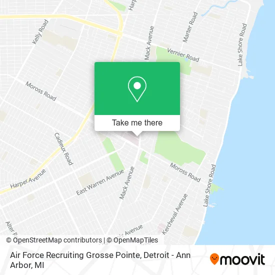 Air Force Recruiting Grosse Pointe map
